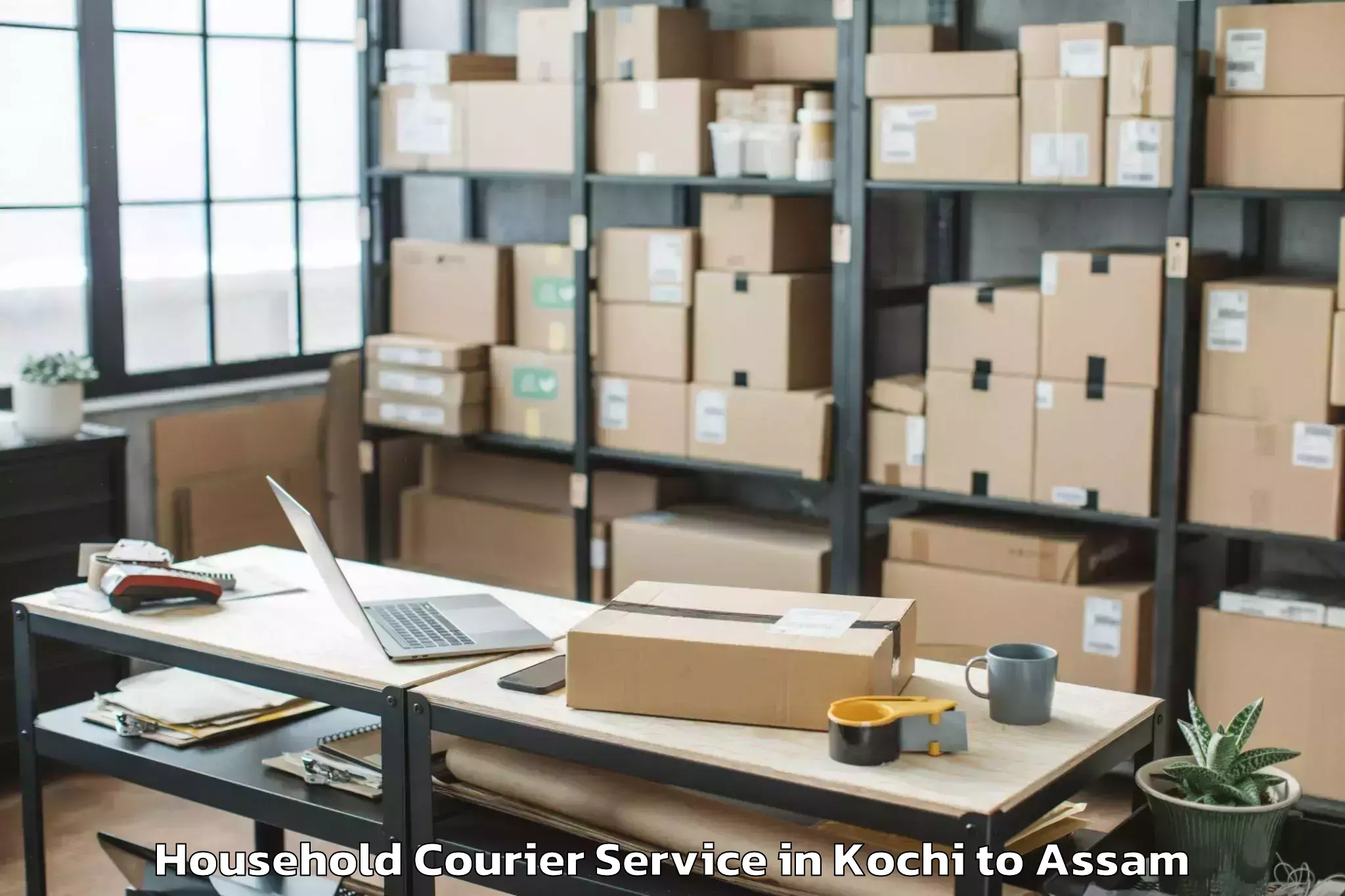 Book Kochi to Bhergaon Household Courier Online